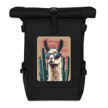 Lama - Rolltop Rucksack - Schwarz - Vorne