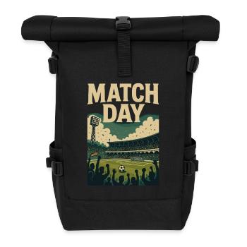 Jour de match – Conception du stade de football - Sac à dos roll top - noir - Devant