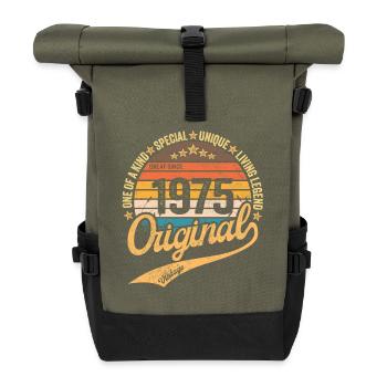 Logo rétro original de 1957 - Sac à dos roll top - olive/noir - Devant