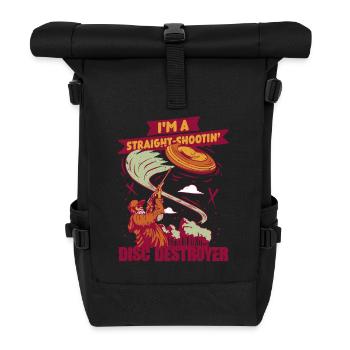 Clay pigeon shooting Target shooting - Roll Top Backpack - black - Front
