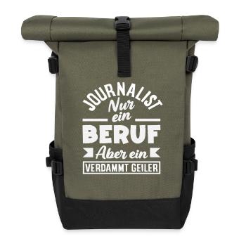 Profession Investigative Reporter Journalists - Roll Top Backpack - olive/black - Front