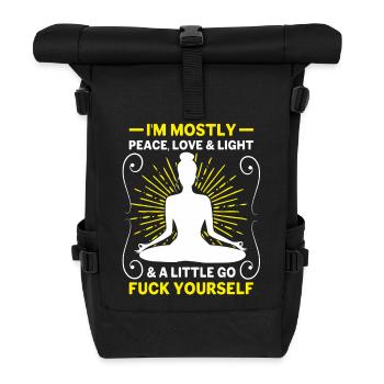 Je suis surtout la paix, l’amour et la lumière - Yoga Spirit - Sac à dos roll top - noir - Devant