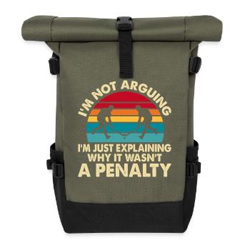 Hockey Eishockey Eishockeyspieler Geschenk - Roll Top Backpack - olive/black - Front