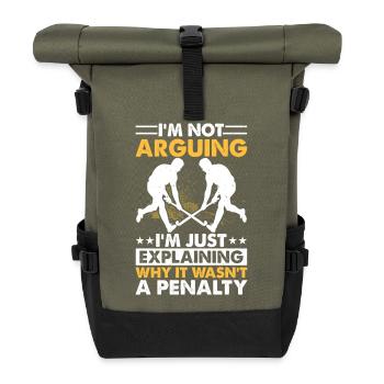 Hockey Eishockey Eishockeyspieler Geschenk - Roll Top Backpack - olive/black - Front