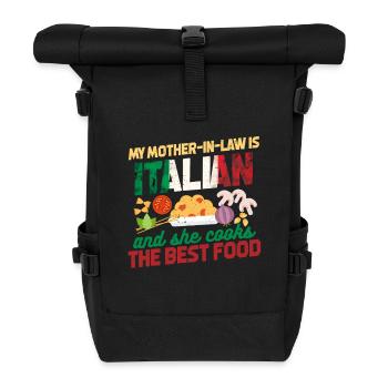 Italian mother-in-law - Roll Top Backpack - black - Front