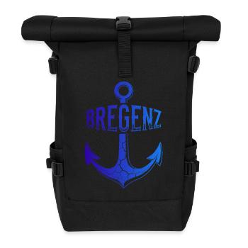 Anker Bregenz Bodensee Österreich - Rolltop Rucksack - Schwarz - Vorne