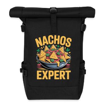 Nachos Expert for Nachos Food Lover - Roll Top Backpack - black - Front