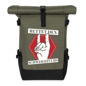 Silent Fox Teacher Primary School Kindergarten - Roll Top Backpack - olive/black - Front