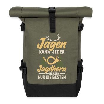 Chasse Cor Chasseur Chasse Cor Souffleur Chasse Chasse - Sac à dos roll top - olive/noir - Devant
