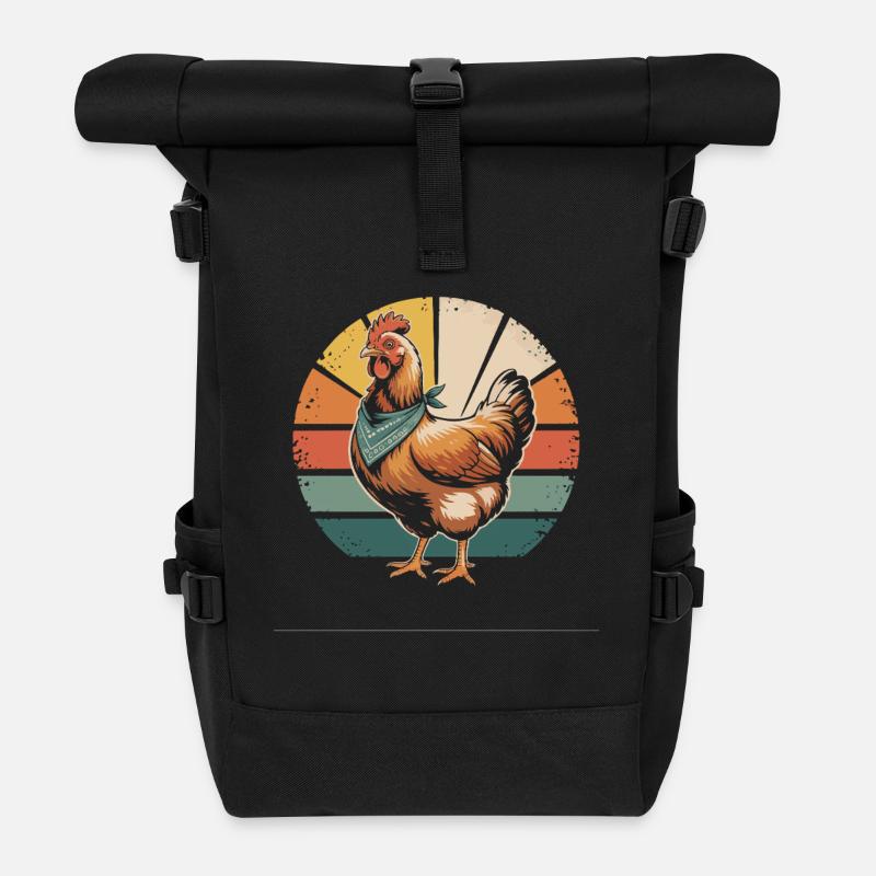 Poulets Poulet - Sac à dos roll top - noir