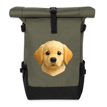 Chiot Golden retriever mignon - Polygon Dog Design - Sac à dos roll top - olive/noir - Devant