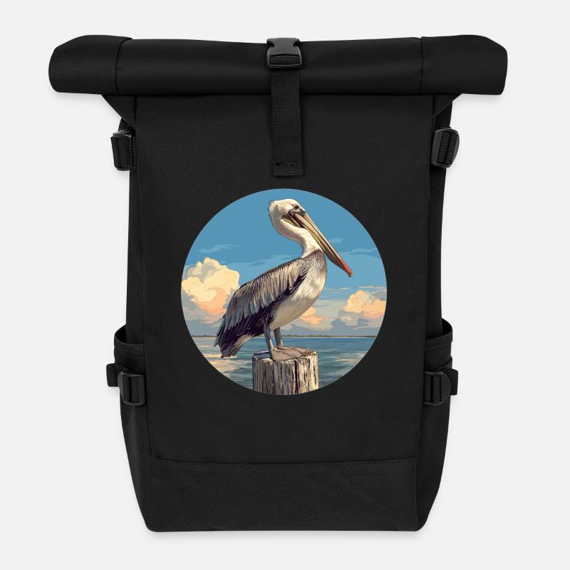 Pelikane Pelikan - Rolltop Rucksack - Schwarz
