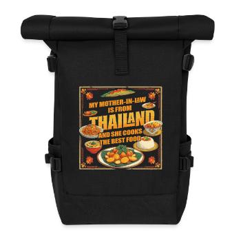 Thai mother-in-law Thailand - Roll Top Backpack - black - Front