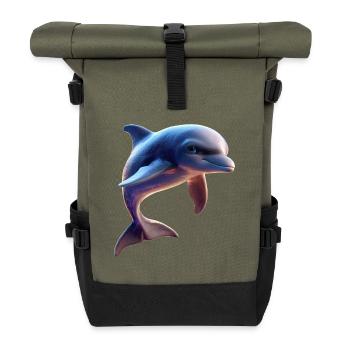 Dauphin Plongeur Dauphins Océan Dauphins mignons Dauphin - Sac à dos roll top - olive/noir - Devant