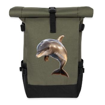 Dauphin Plongeur Dauphins Océan Dauphins mignons Dauphin - Sac à dos roll top - olive/noir - Devant