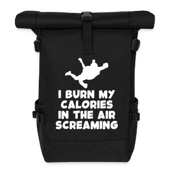 T-shirt Calories dans le vent qui crie - Sac à dos roll top - noir - Devant