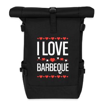 I Love Barbeque - Roll Top Backpack - black - Front