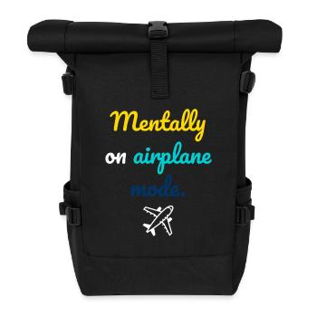 Mentaler Flugmodus - Rolltop Rucksack - Schwarz - Vorne