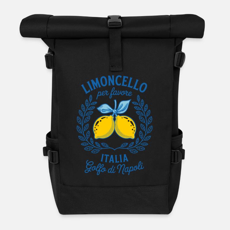 Limoncello Per Favore Italy Golfo di Napoli - Roll Top Backpack - black