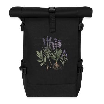 Botanische Heilkräuter - Rolltop Rucksack - Schwarz - Vorne