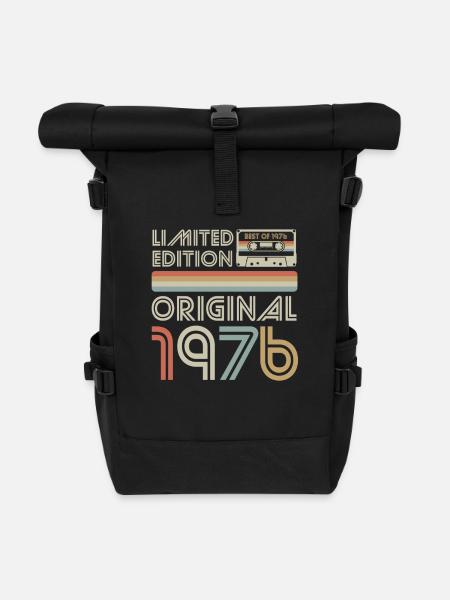 Limited Original 1976 Retro Cassette - Roll Top Backpack - black