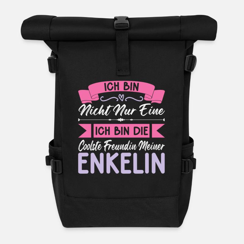 Ich Bin Nicht Nur Eine Coolste Freundin Enkelin - Rolltop Rucksack - Schwarz