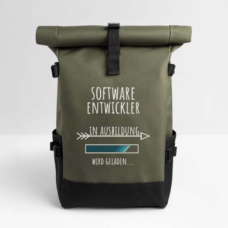 Computer Science Studies Profession Software Developer Roll Top Backpack