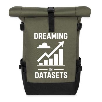 Data Analyst Saying Funny Data Analyst Gift - Roll Top Backpack - olive/black - Front