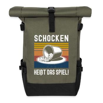 Schocken is the name of the game! Dice Puzzle Jule - Roll Top Backpack - olive/black - Front
