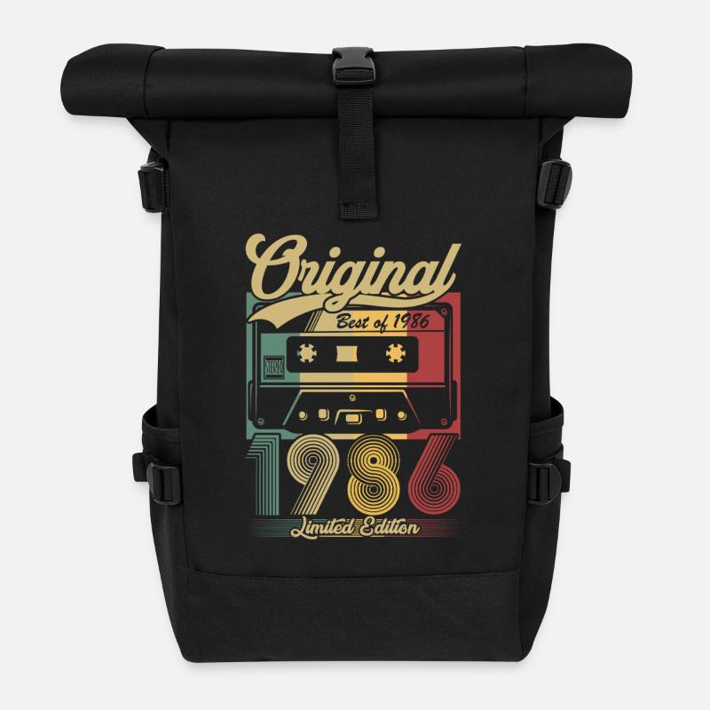 Original 1986 Vintage Vintage Anniversaire Rétro - Sac à dos roll top - noir