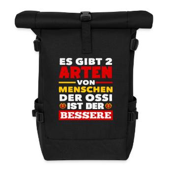 2 Types of People Ossi Saying GDR Pride - Roll Top Backpack - black - Front