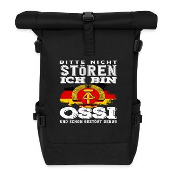 Nicht Stören Ossi Spruch DDR Stolz - Rolltop Rucksack - Schwarz - Vorne