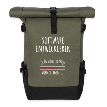 Développeur de logiciels Informatique Études Profession - Sac à dos roll top - olive/noir - Devant