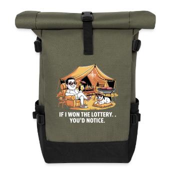 C’est drôle si je gagnais à la loterie, vous remarqueriez un yacht - Sac à dos roll top - olive/noir - Devant