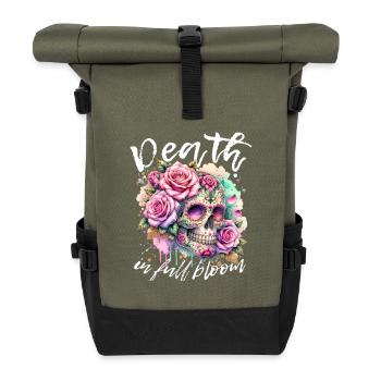 Fleurs Crâne Beauté Floraison - Sac à dos roll top - olive/noir - Devant