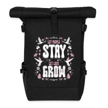 L’humanité, que les gens restent, que l’amour grandisse - Sac à dos roll top - noir - Devant