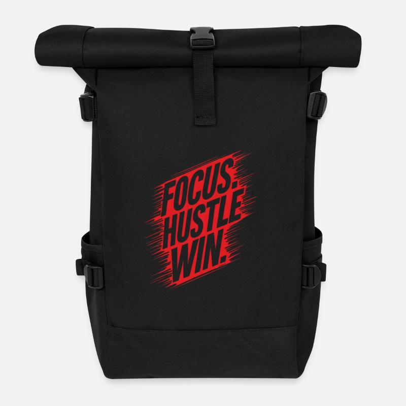 Fokus Hustle Win - Rolltop Rucksack - Schwarz