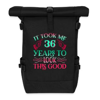 It took 36 years to look so good - Roll Top Backpack - black - Front