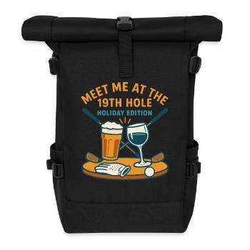 Meet Me At The 19th Hole Holiday Cheer - Roll Top Backpack - black - Front