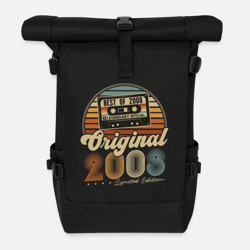 Original 2008 Vintage Cadeau d’anniversaire Rétro - Sac à dos roll top - noir
