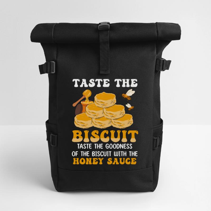 Honey Glazed Biscuit Stack Roll Top Backpack