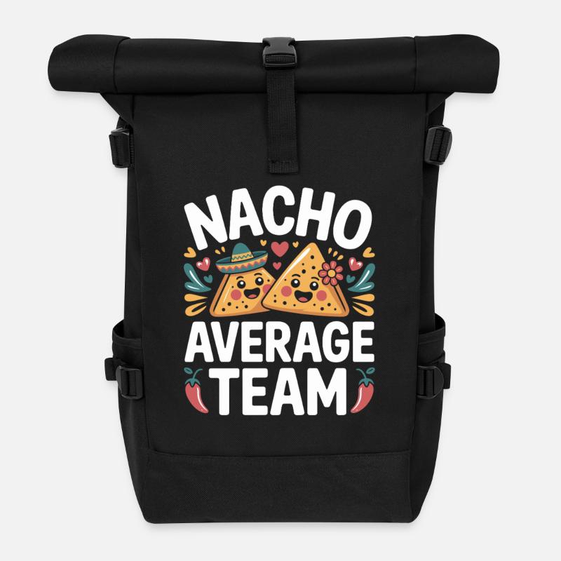 Nacho Durchschnittliches Team Humor - Rolltop Rucksack - Schwarz