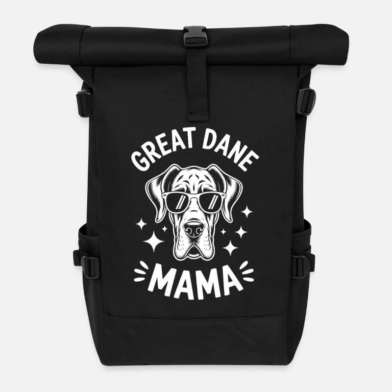 Deutsche Dogge Spruch Lustiges Dogge Geschenk - Rolltop Rucksack - Schwarz