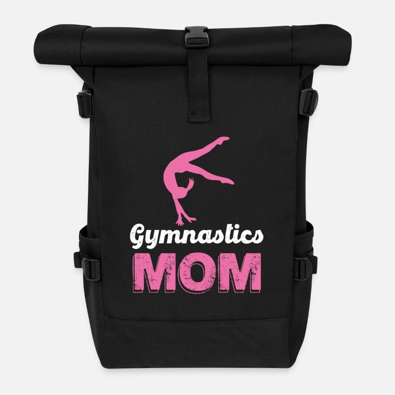 Gymnastics Mom Silhouette - Rolltop Rucksack - Schwarz