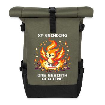 Grind XP, réapparition après réapparition | RPG Roguelike - Sac à dos roll top - olive/noir - Devant