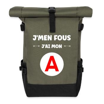Humour permis de conduire - Sac à dos roll top - olive/noir - Devant