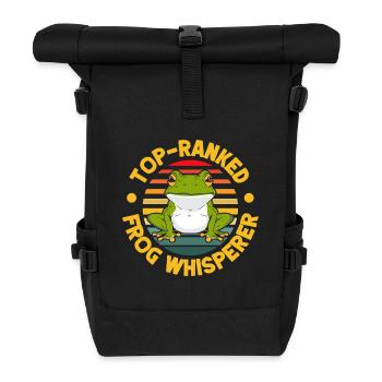 Frog Catcher Top-Ranked Frog - Roll Top Backpack - black - Front