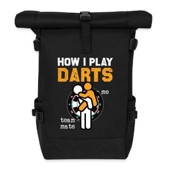 Darts Hug Team Spirit - Roll Top Backpack - black - Front