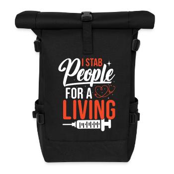  Hematology Nursing School Hem/Onc Nurse - Roll Top Backpack - black - Front