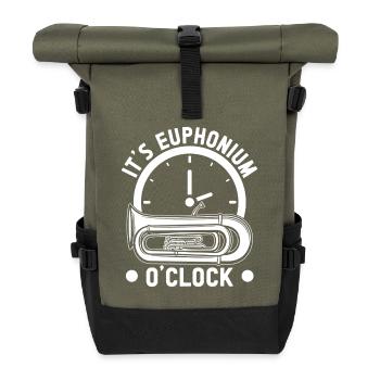 Baritone Player It ́s O ́Clock Euphonium - Roll Top Backpack - olive/black - Front